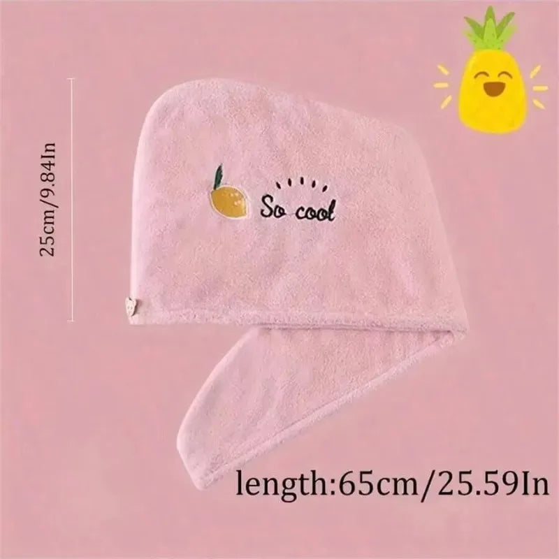 Coral Fleece Dry Hair Cap – Soft, Absorbent & Quick-Drying Hair Drying Cap Peaceful Pleasures Health and Wellness