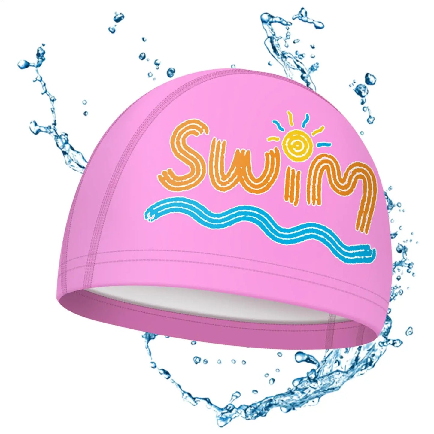 Waterproof Silicone Swim Cap – Ear Protection Kids & Adults