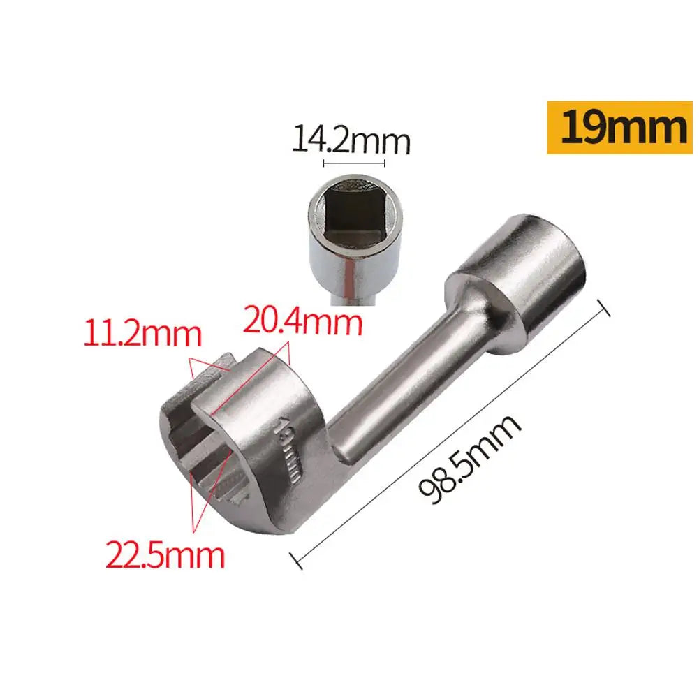 Diesel Fuel Injector Line Socket Wrench Set 12–19mm