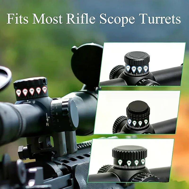 Rifle Scope Turret Stickers 10 Sheets – Precision Shooting Tags Scope Turret Labels Peaceful Pleasures Health and Wellness