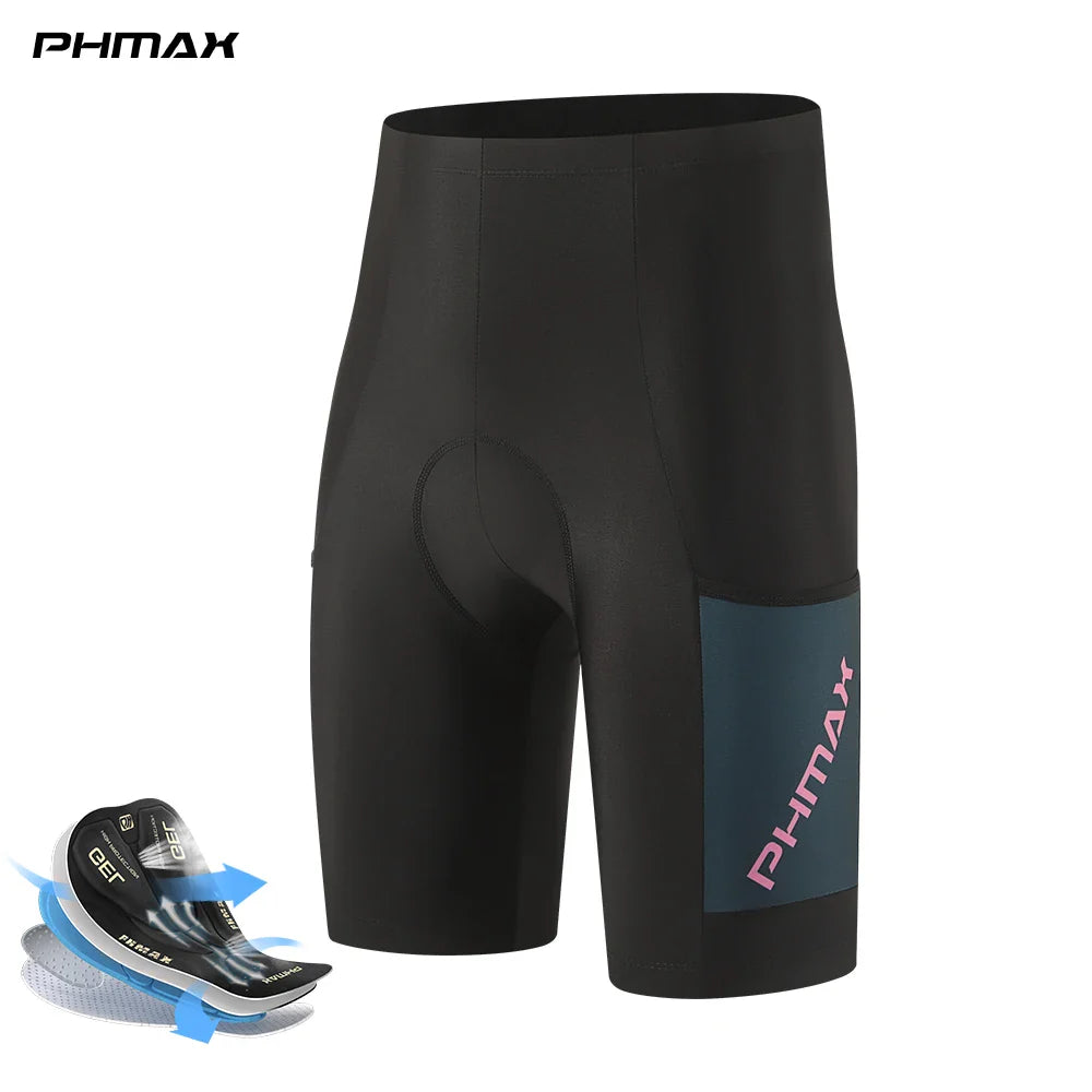 Men's 5D Padded Cycling Shorts – Gel Cushion, Quick-Dry & Pockets