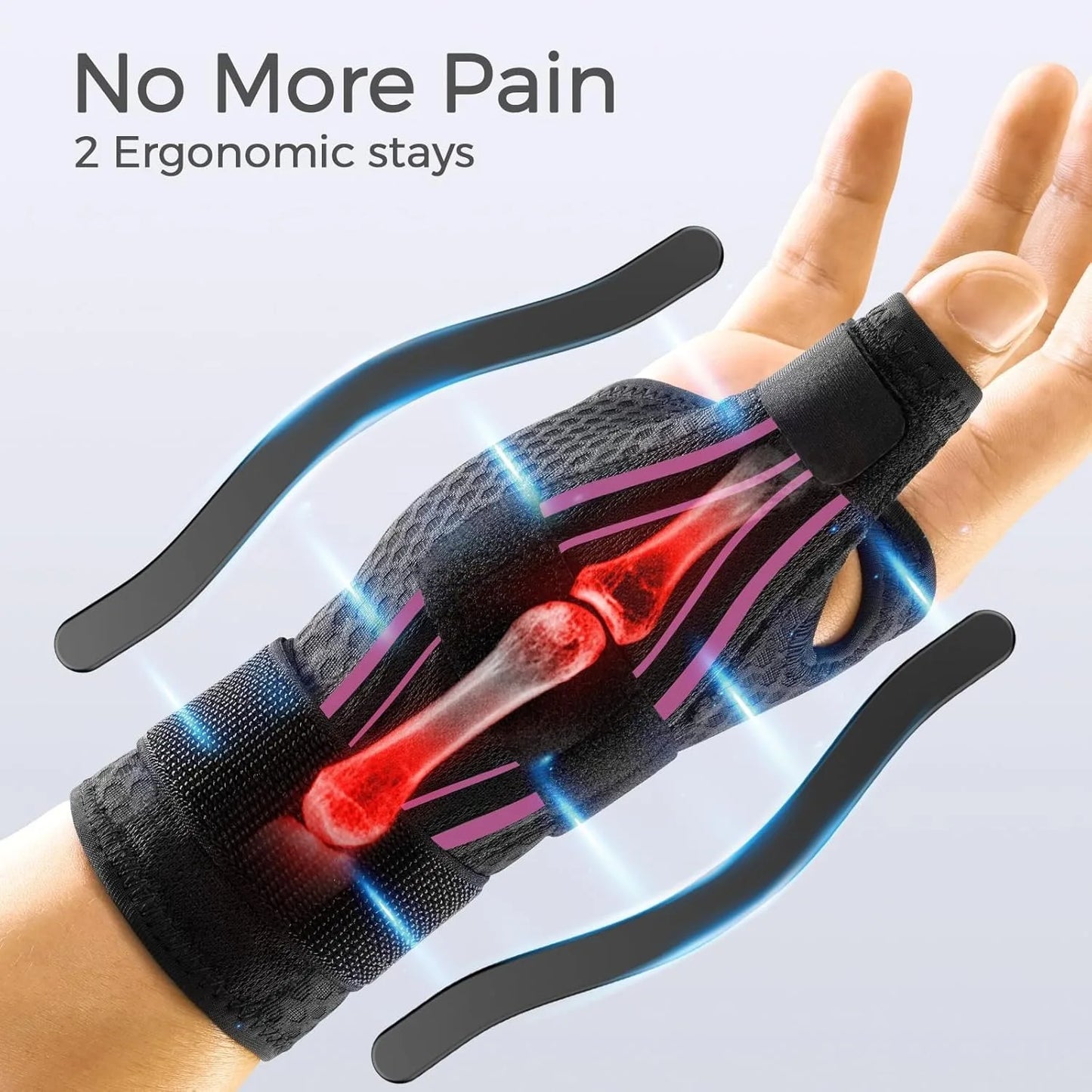 1pc Adjustable Comfortable Breathable Wrist Splint Support Brace with Adhesive Strips, Secure Fastening, Suitable for Sports Peaceful Pleasures Health and Wellness