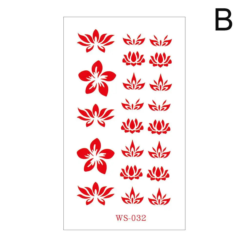 Chinese Ancient Style Forehead Temporary Tattoo Stickers | 15 Designs
