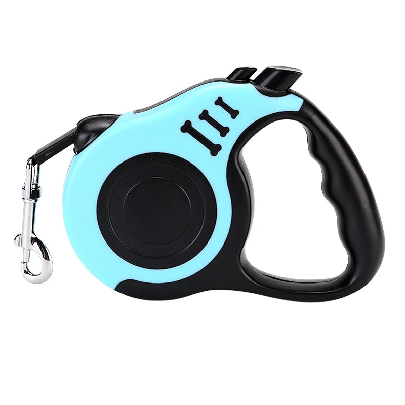 3m 5m Dog Leash for Small Dogs Cat Automatic Retractable Durable Nylon Lead Puppy Outdoor Travel Walking Hiking Traction Rope Peaceful Pleasures Health and Wellness Turquoise 5M