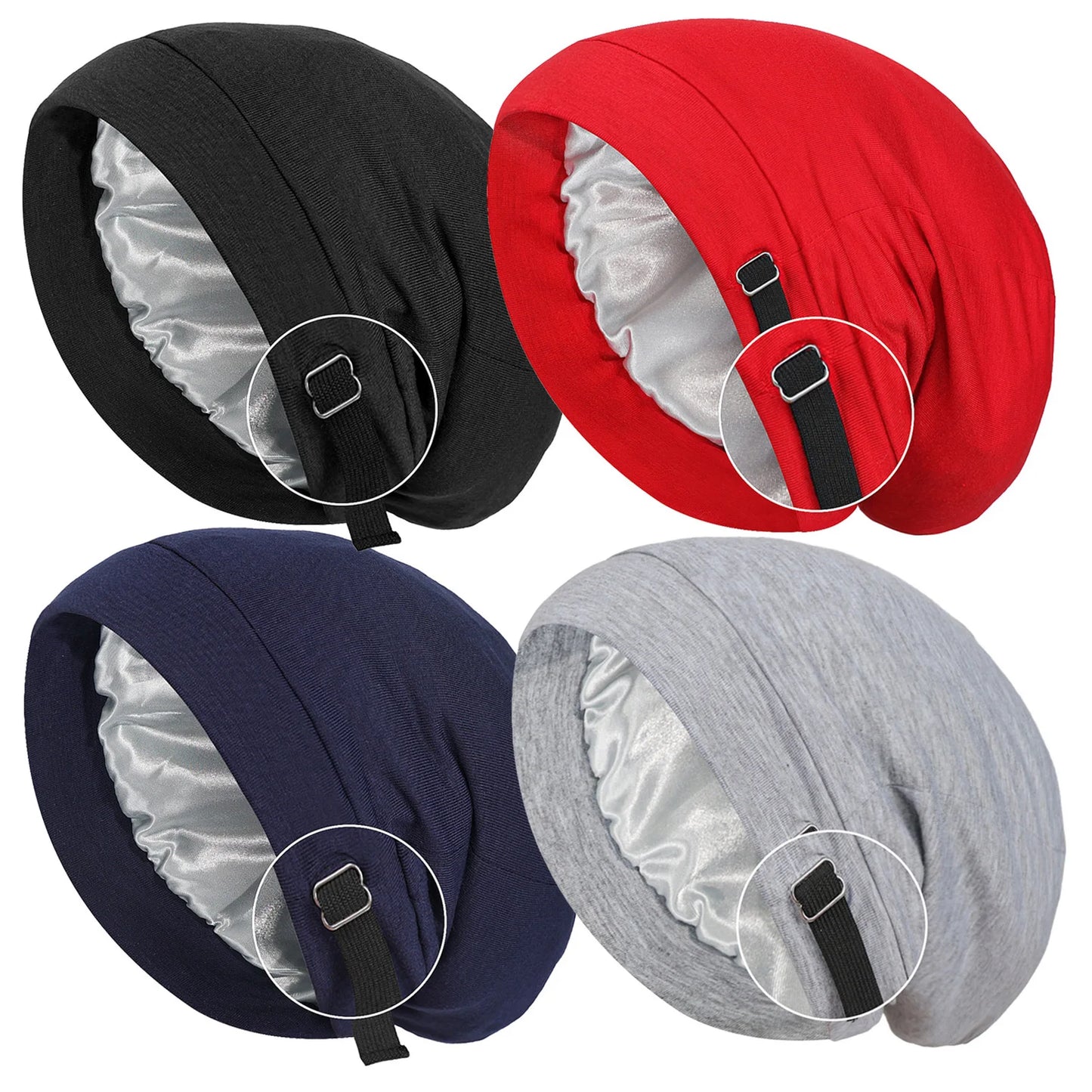 Silk Satins Bonnets For Sleeping Versatile & Stylish Design Birthday Present For Women,Comfortable Adjustable Hair Bonnets Peaceful Pleasures Health and Wellness