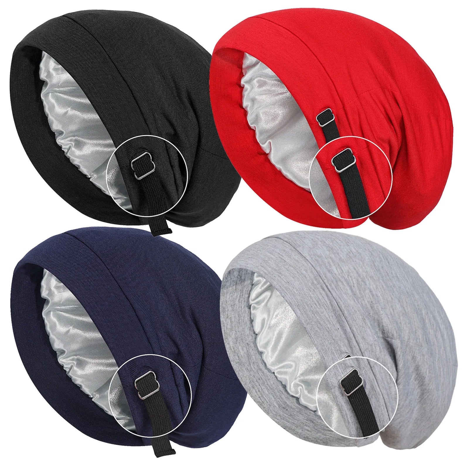 Silk Satins Bonnets For Sleeping Versatile & Stylish Design Birthday Present For Women,Comfortable Adjustable Hair Bonnets Peaceful Pleasures Health and Wellness
