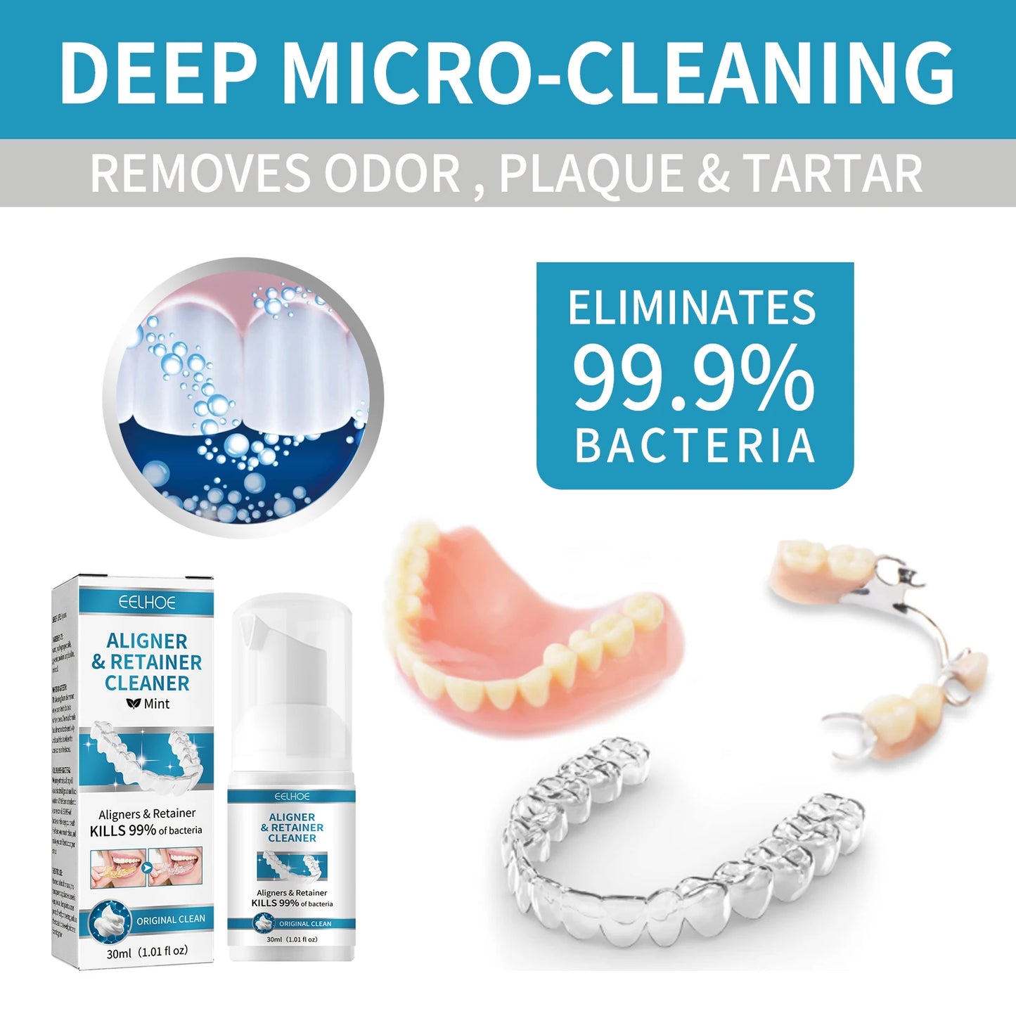 Denture Cleaner Effectively Remove Stains Eliminate Odors Reduce Bacterial Growth Fresh Mint Oral Care Whitening Denture Cleaner Peaceful Pleasures Health and Wellness