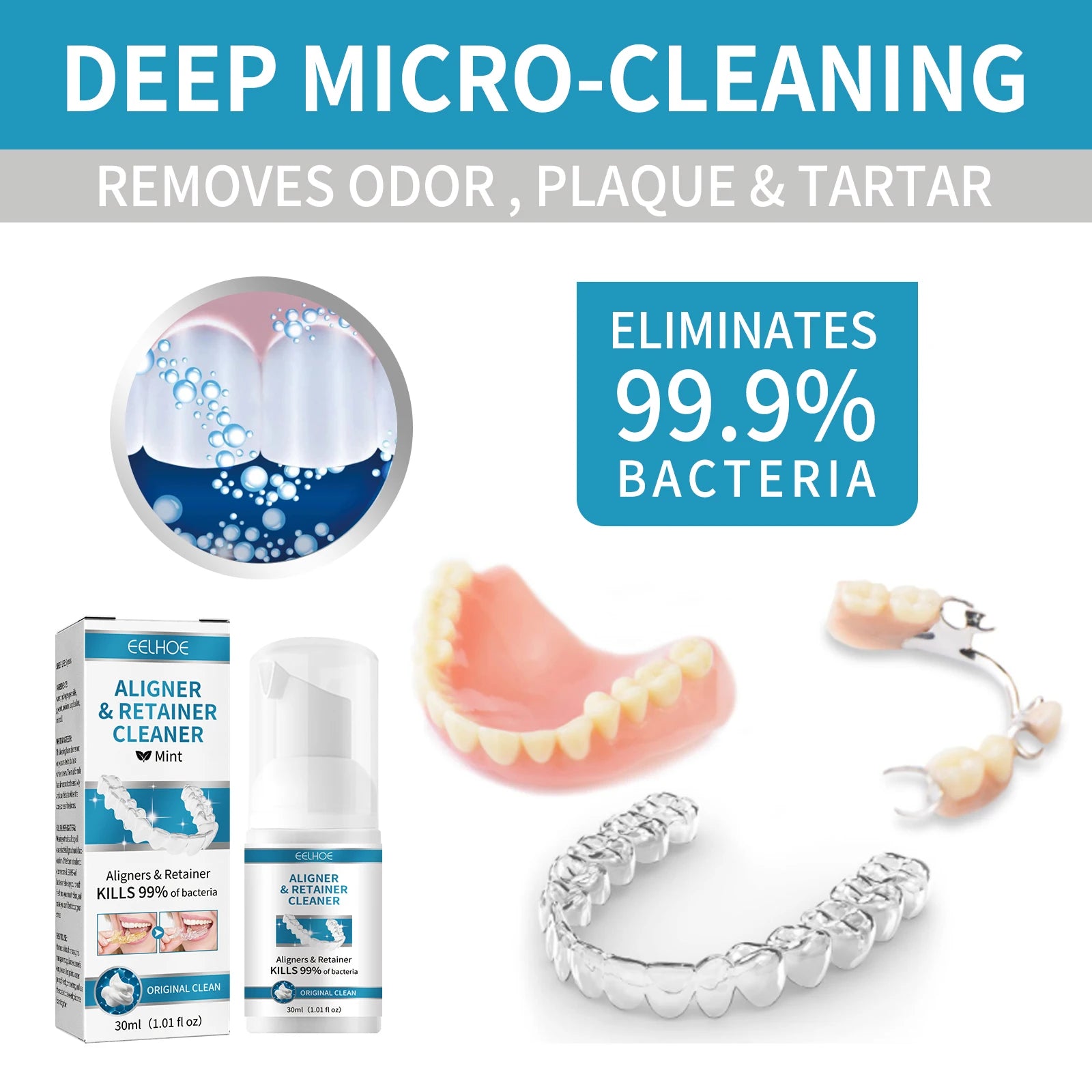 Denture Cleaner Effectively Remove Stains Eliminate Odors Reduce Bacterial Growth Fresh Mint Oral Care Whitening Denture Cleaner Peaceful Pleasures Health and Wellness
