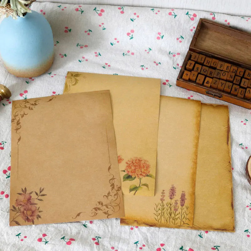 Retro Kraft Paper Stationery 8 Craft Design Styles Suitable Writing