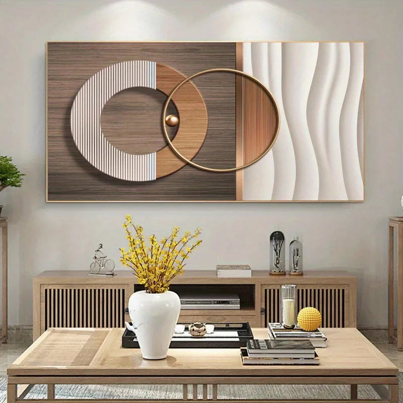 Frameless Modern Abstract Canvas Wall Art Large Modern Painting, Geometric Wall Art, Minimalist Canvas, Large Canvas Wall Art Peaceful Pleasures Health and Wellness