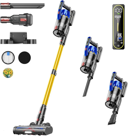 Cordless Vacuum Cleaner 650W 55KPA 70Mins, Self-Standing Stick Vacuum with Removable Battery for Pet Hair and All Floors Peaceful Pleasures Health and Wellness United States