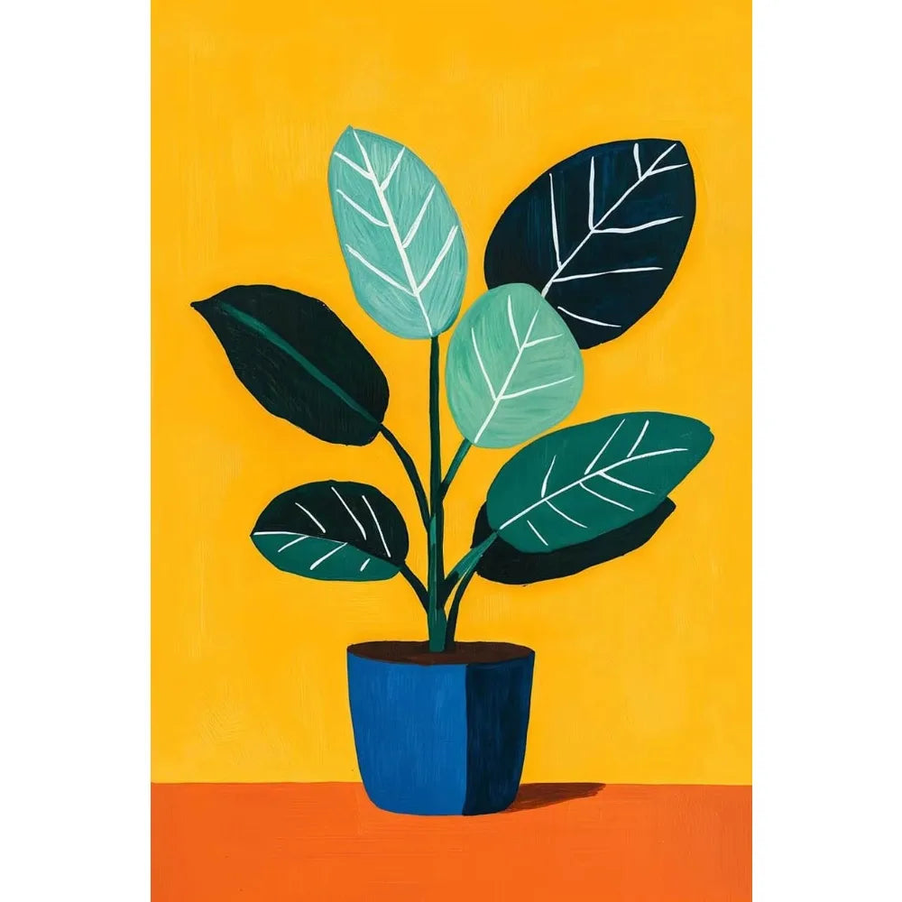 Garden Flower Vase Art Poster Flower Plant Illustration Print Canvas Painting Wall Art Picture Home Living Room Room Decorati Peaceful Pleasures Health and Wellness TT2259 20x30cm Unframed