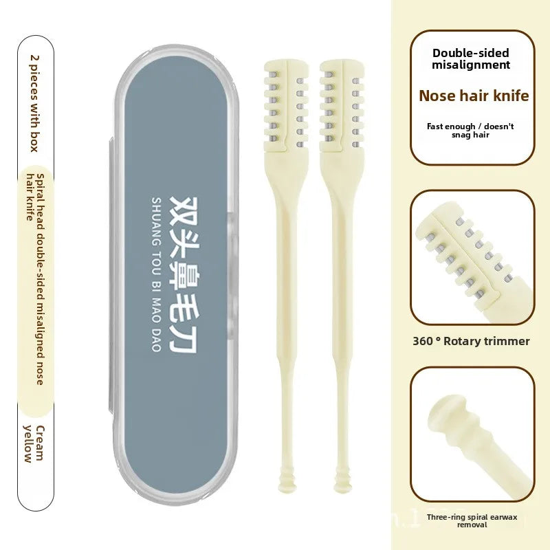Manual Nose & Ear Hair Trimmer | Stainless Steel Rotary Blade
