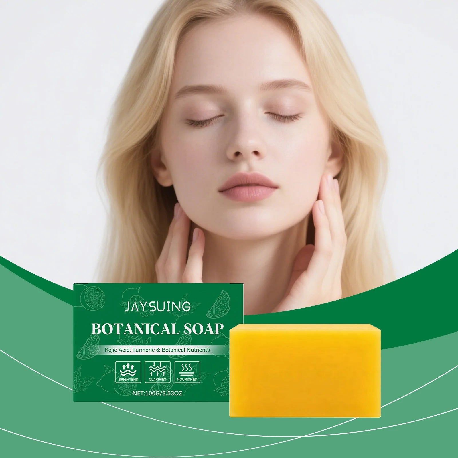 Jaysuing Botanical Soap Deeply Cleanse Skin Remove Dirt Moisturize Dry Skin Gentle Exfoliate Daily Body Wash Turmeric Body Soap Peaceful Pleasures Health and Wellness