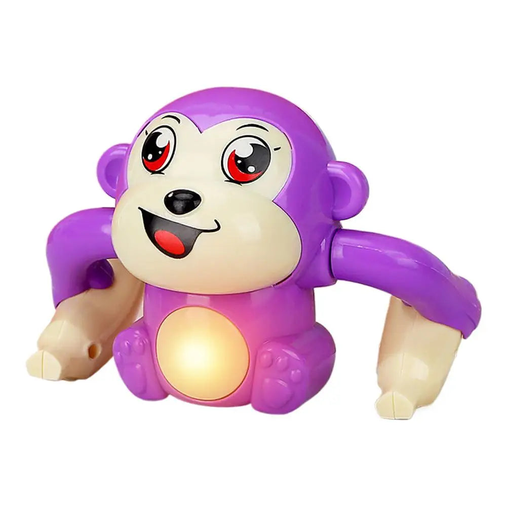 Electric Rolling Monkey Toy Interactive Rolling and Crawling Toy Made of Child-Safe Plastic Requires 3 AA Batteries Peaceful Pleasures Health and Wellness purple