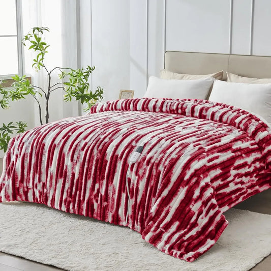 62x84 Heated Blanket with 6 Heat Levels, Auto Shut-Off & ETL Safety - Soft Faux Fur Sherpa Peaceful Pleasures Health and Wellness United States