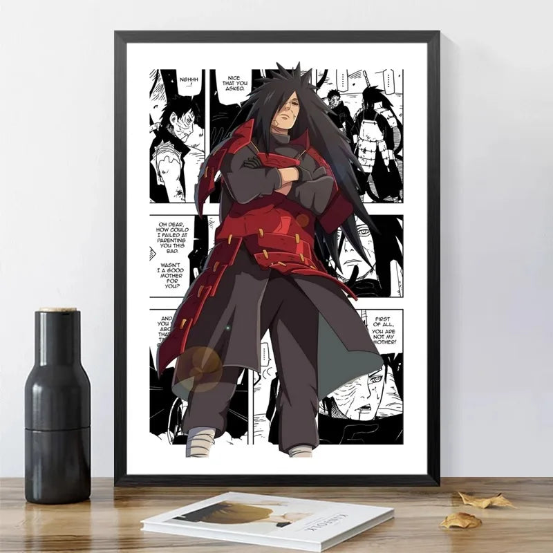 New Anime Naruto Hanging Painting Naruto Sasuke Poster Hanging Painting Children's Room Bedroom Dormitory Mural Wall Painting Peaceful Pleasures Health and Wellness 7-1PC 20x30cm
