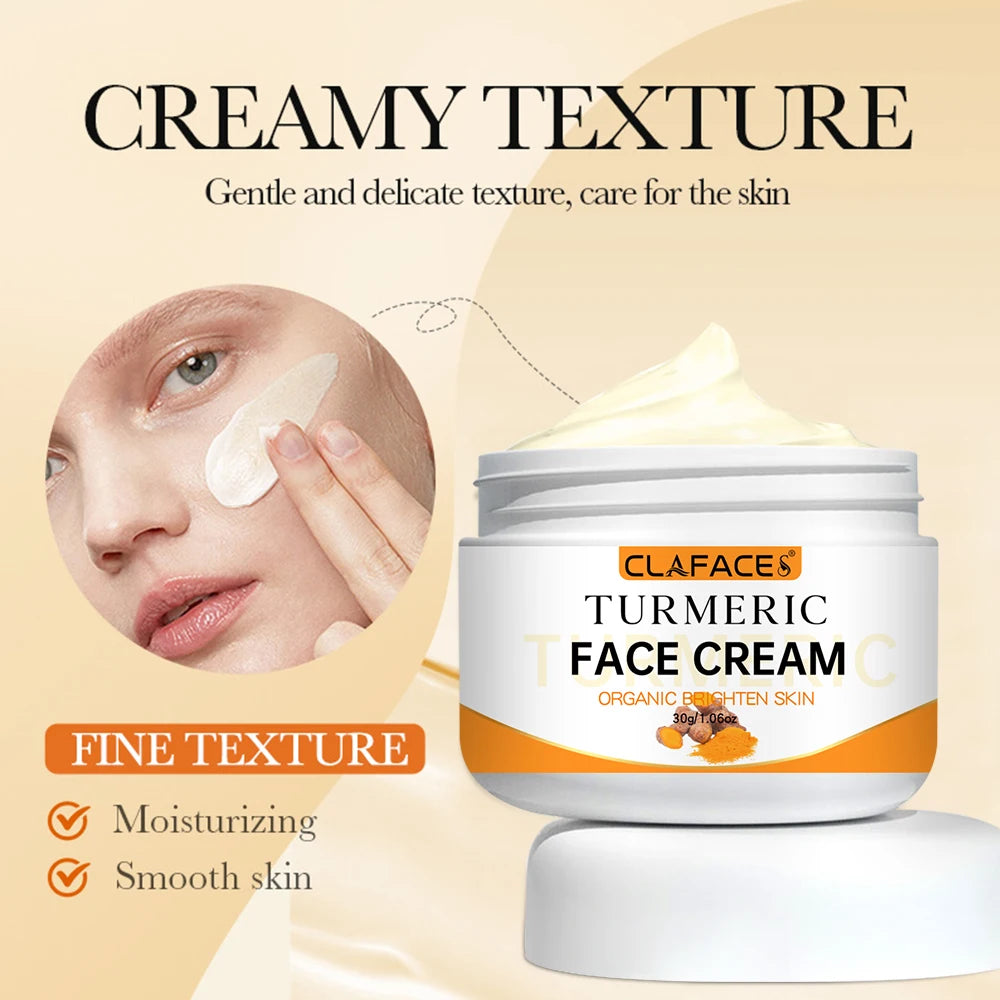 Turmeric Whitening Face Cream Reduce Wrinkle Lighten Fine Lines Makes Skin Look More Youthful Birghten Moisturize Facial Care Peaceful Pleasures Health and Wellness