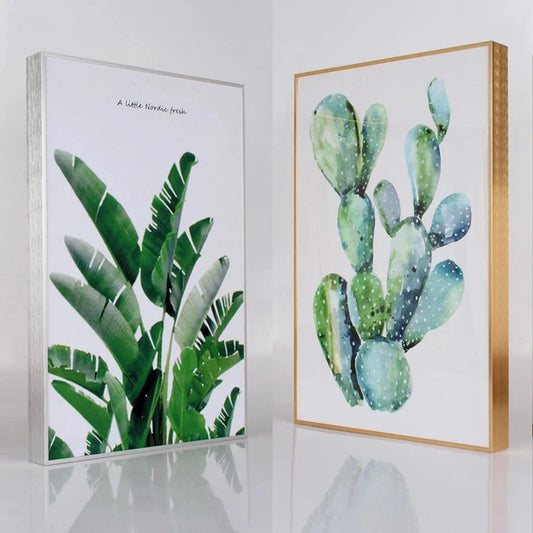 Customizable DIY Aluminum Alloy Floating Metal Photo Frame, Wall Art Canvas Picture Frame Peaceful Pleasures Health and Wellness