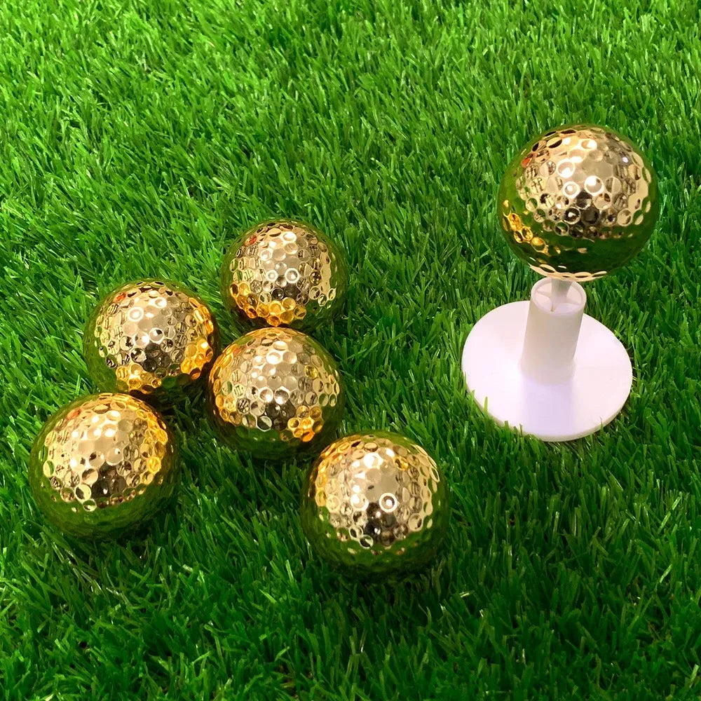Golf Plated Balls Double Layer Competition Balls Gold Plated Balls Gift Balls Gold Plated Silver Plated Blue Plated Powder Balls Peaceful Pleasures Health and Wellness