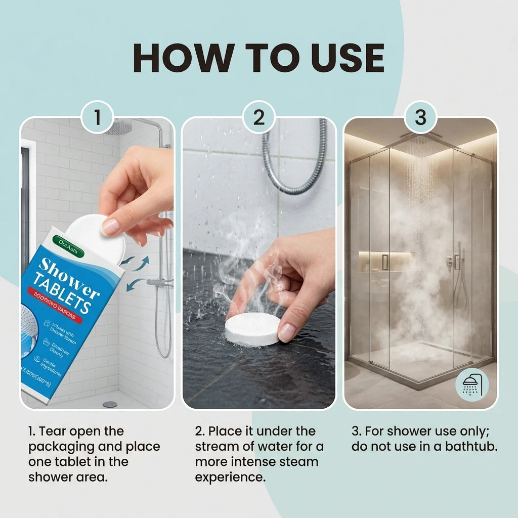 OceAura Aromatherapy Shower Steamers 5-Pack | Spa Gift Set