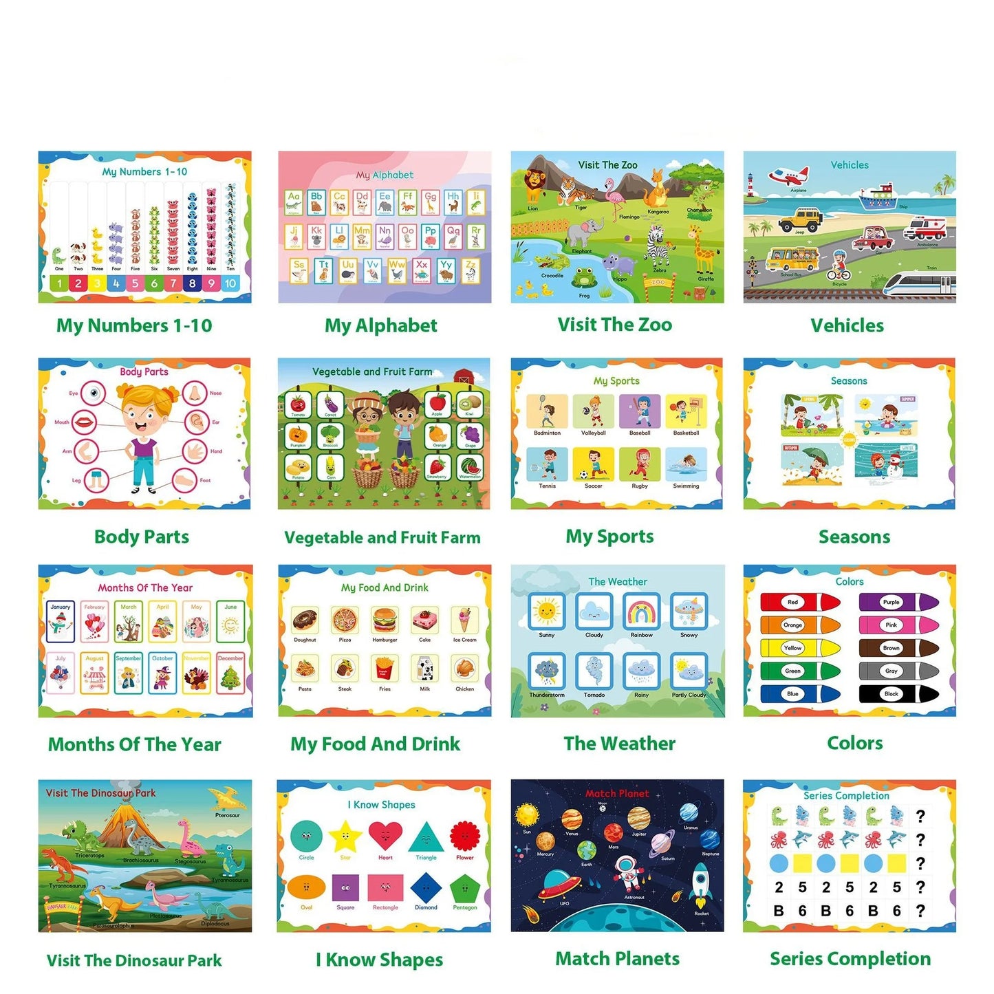 Bview Art Toddler Busy Book Reusable Educational Sticker Activity
