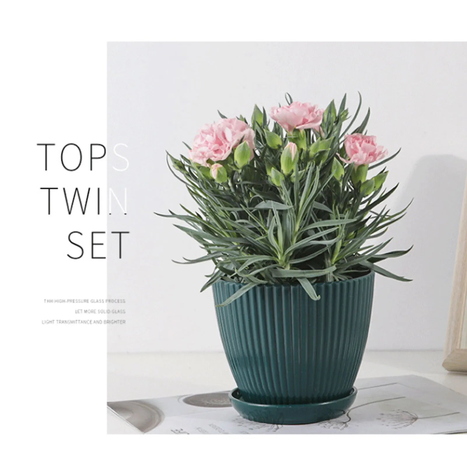 Resin Indoor Planter Flower Pots Wide Mouth Garden Pots Great for All House Plants Peaceful Pleasures Health and Wellness