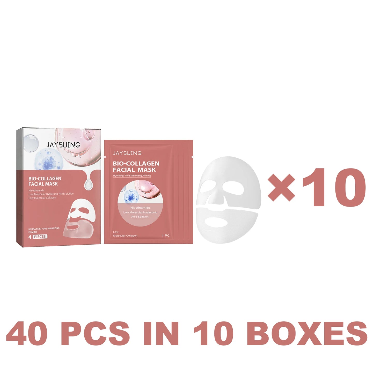Bio Collagen Facial Mask – Hydrating & Pore-Minimizing 4 Pcs