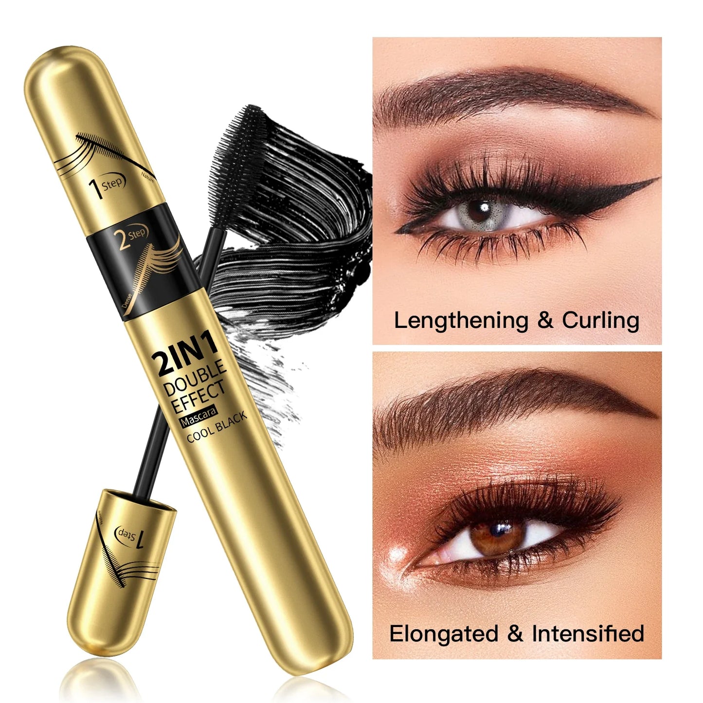 Hello Kiss 4D Silk Fiber Mascara – Waterproof, Volume & Length