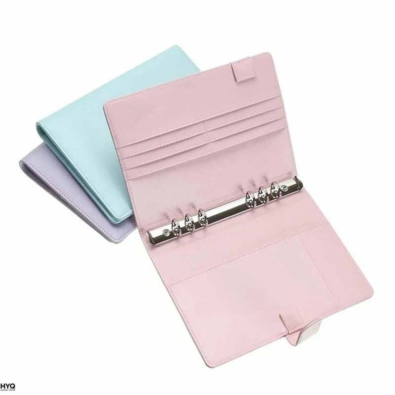 Vintage Refillable Notebook File Folder Notepad Cover Leather Ring