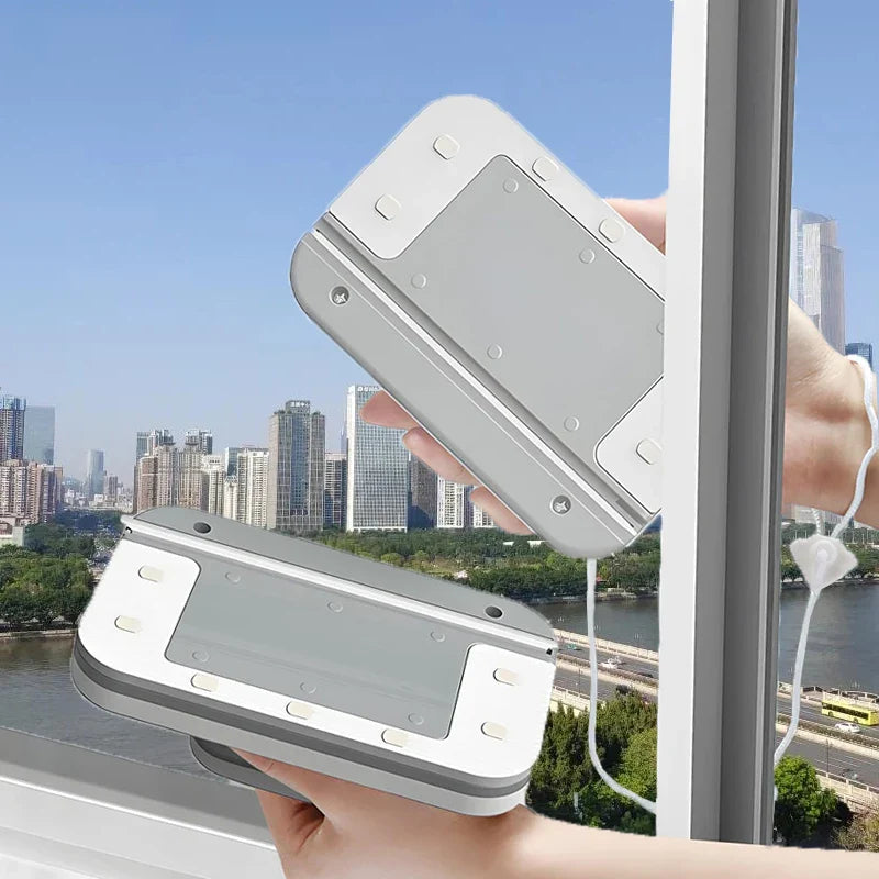 Adjustable Magnetic Window Wiper – High-Rise & Car Glass Cleaner
