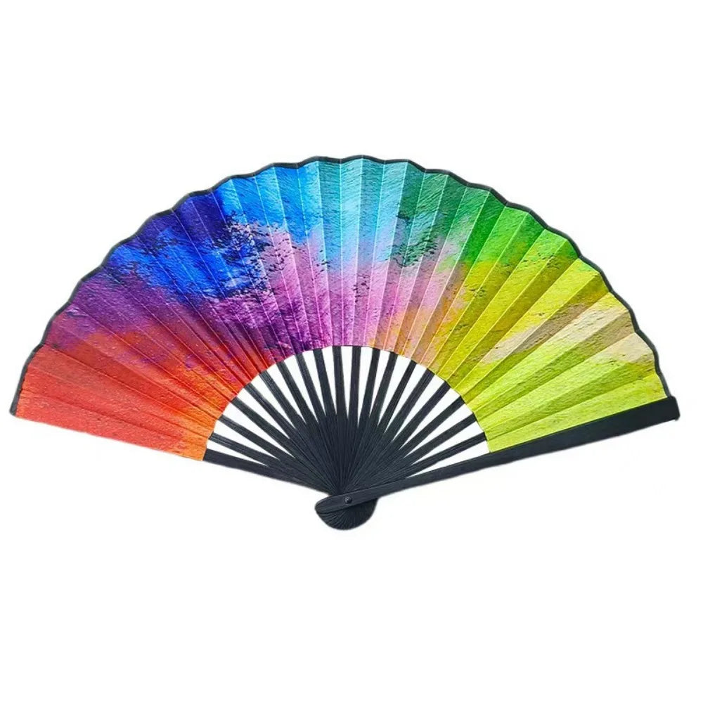 23cm Gradient Folding Kung Fu Fan | Rave, Dance & Costume