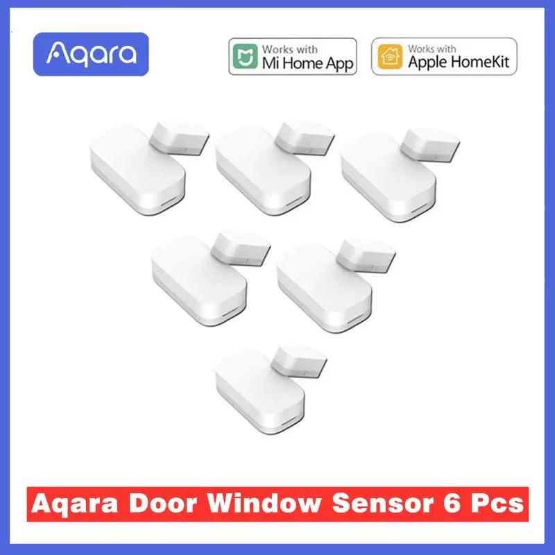Original Aqara Door Window Sensor ZigBee Wireless Connection Smart Door Sensor Work With Mi Home HomeKit APP For Android iOS Peaceful Pleasures Health and Wellness 6 pcs