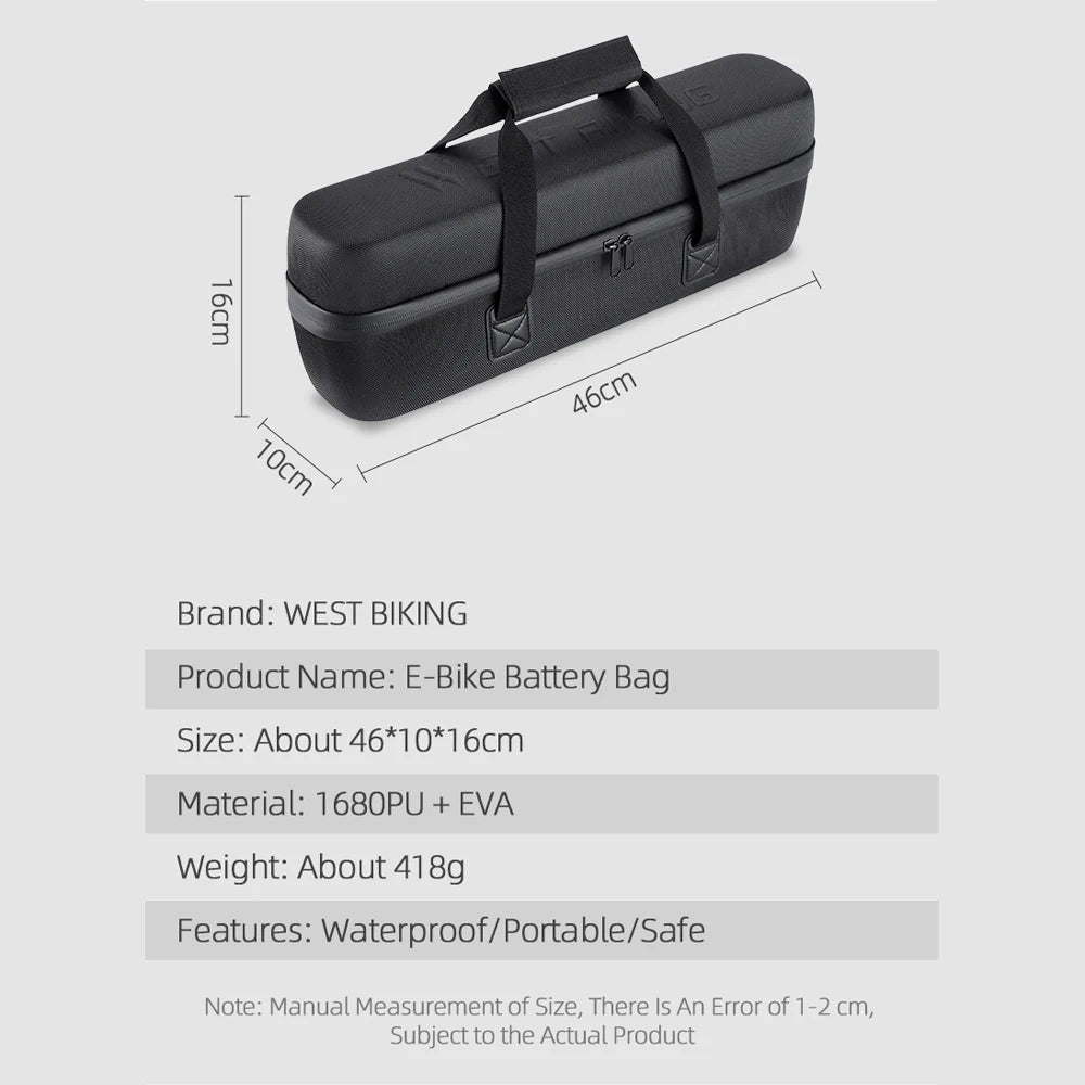 E-bike Waterproof Battery Storage Bags Large Capacity Mountain Bike
