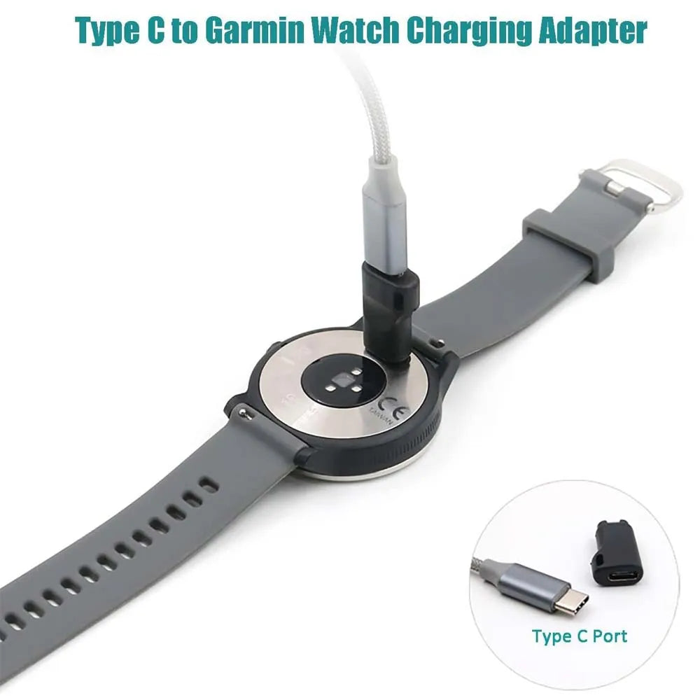 Mini Charger+2PCS Charging Port Dust Cover Cap + Adapter for Garmin Forerunner 265 965 Charging Converter for Fenix 7 7S 7X 6 6S Peaceful Pleasures Health and Wellness