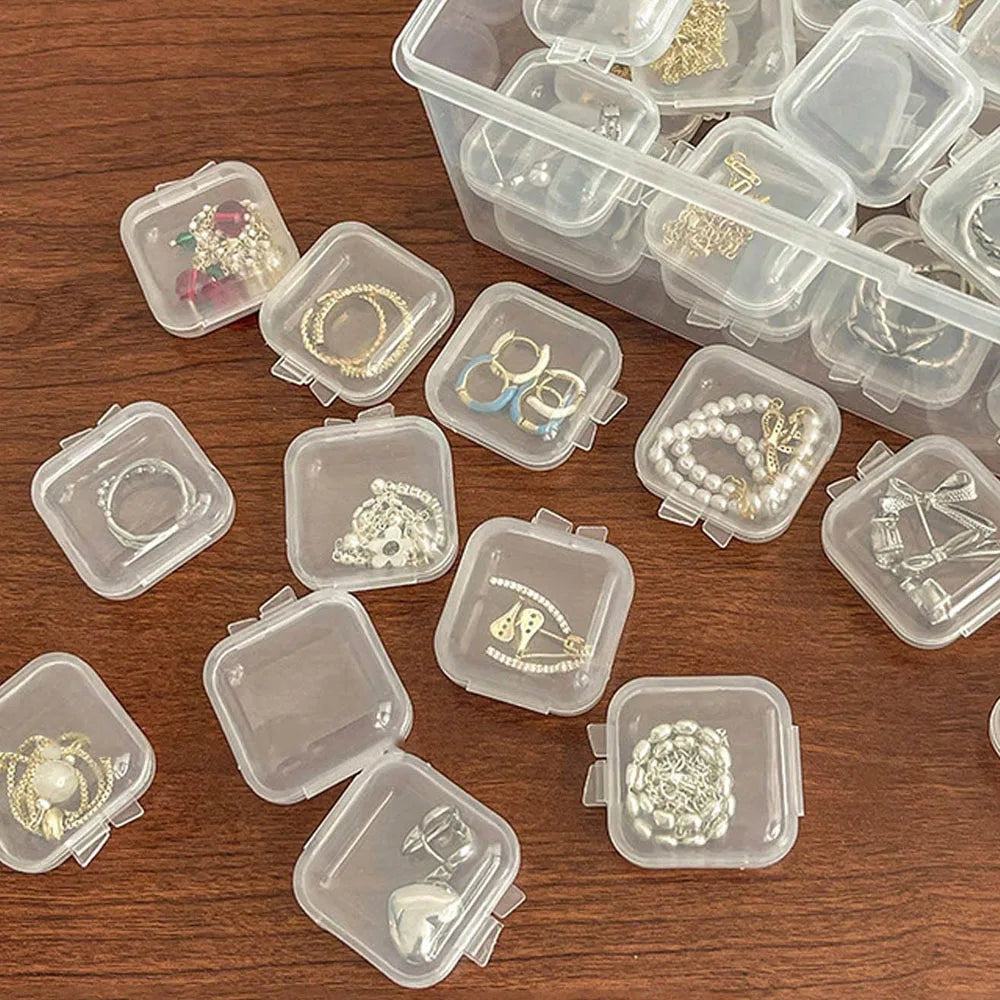 Mini Transparent Plastic Bead Storage Boxes | 10/20/50PCS