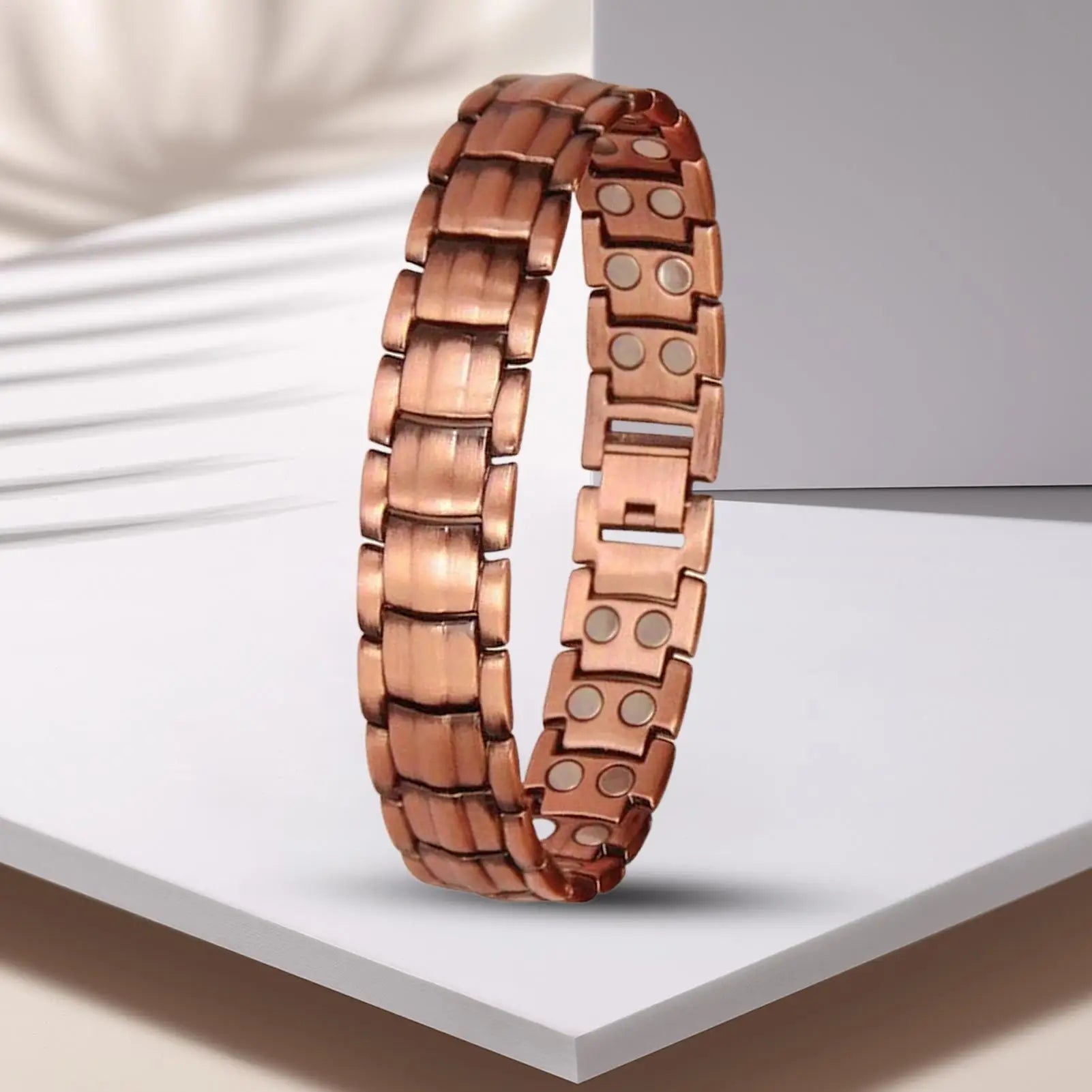 Pure Copper Magnetic Bracelet for Men | Wellness Jewelry Copper Magnetic Bracelet Peaceful Pleasures Health and Wellness