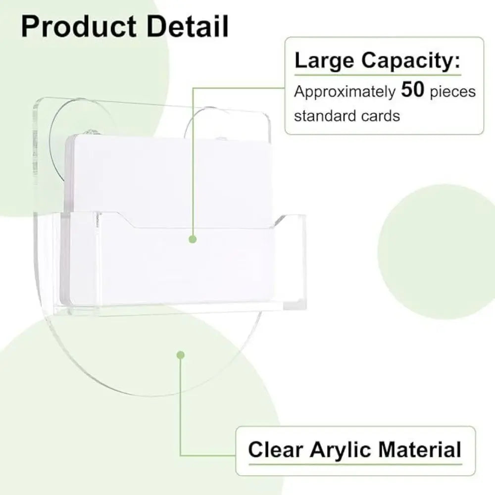 Acrylic Business Card Holder | Suction Cup Window Display Stand