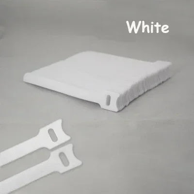 Self-Adhesive Hook & Loop Cable Straps 50pcs – Reusable Nylon