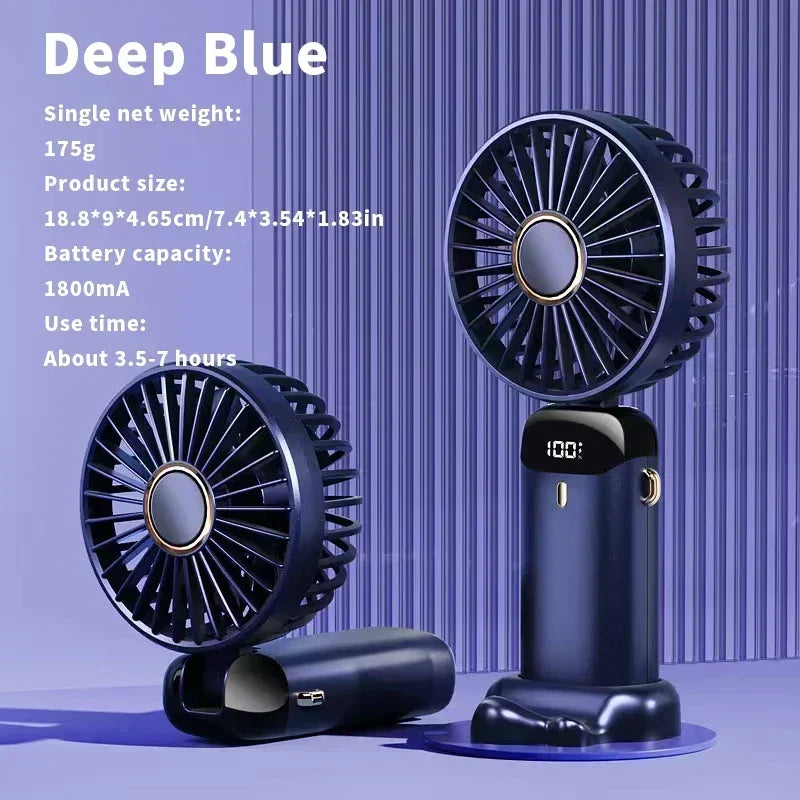 URGGU Foldable Neck Fan – 5-Speed USB Rechargeable & Phone Stand