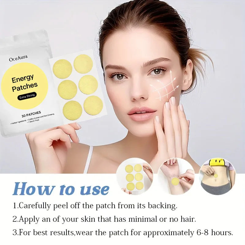 30-Pack Yellow Body Care Patches | Gentle Daily Formula