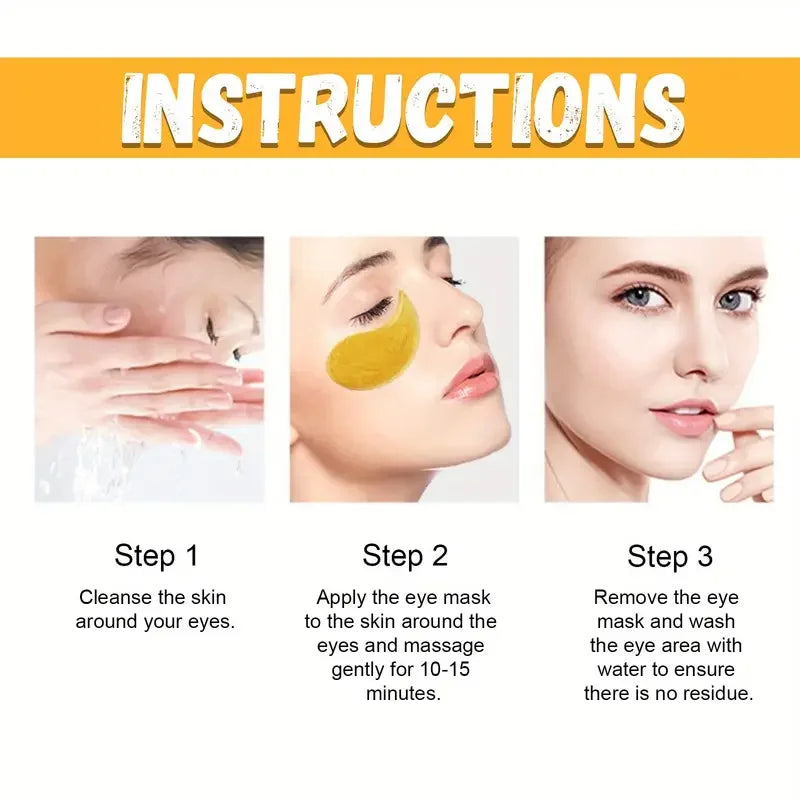 Turmeric Vitamin C Eye Masks – Dark Circles & Puffiness 60pc