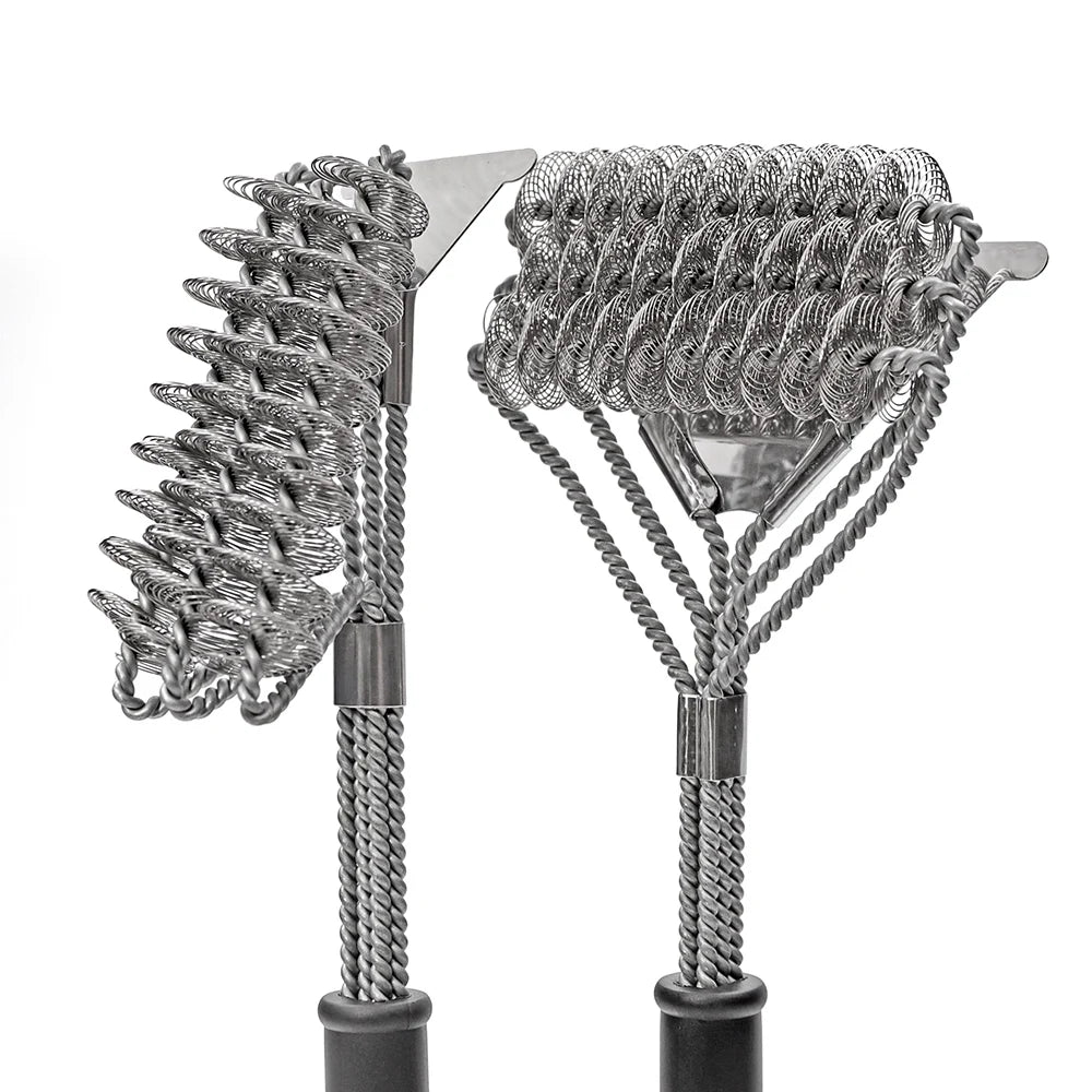 Safe Grill Brush, Bristle Free BBQ Grill Brush, Great Grilling Accessories, Rust Resistant Stainless Steel Barbecue Cleaner Peaceful Pleasures Health and Wellness