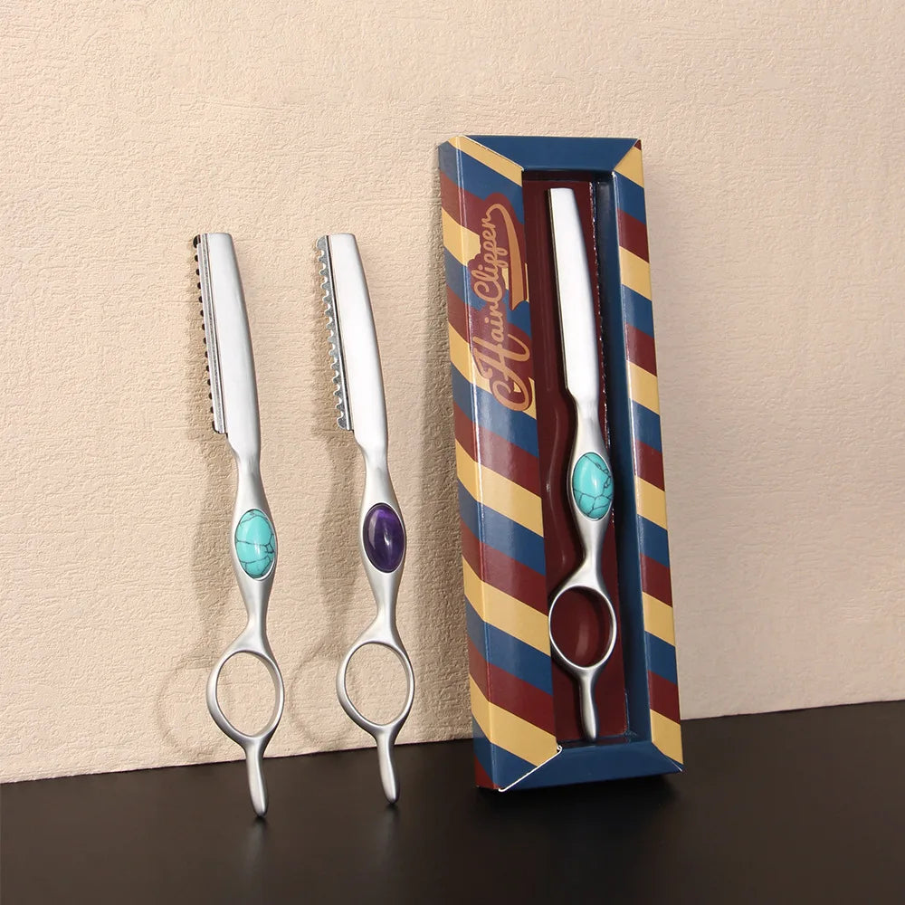Professional Sharp Barber Razor Blade Purple Dragon Hair Razors Cut Hair Cutting Thinning Knife Salon Tools Peaceful Pleasures Health and Wellness