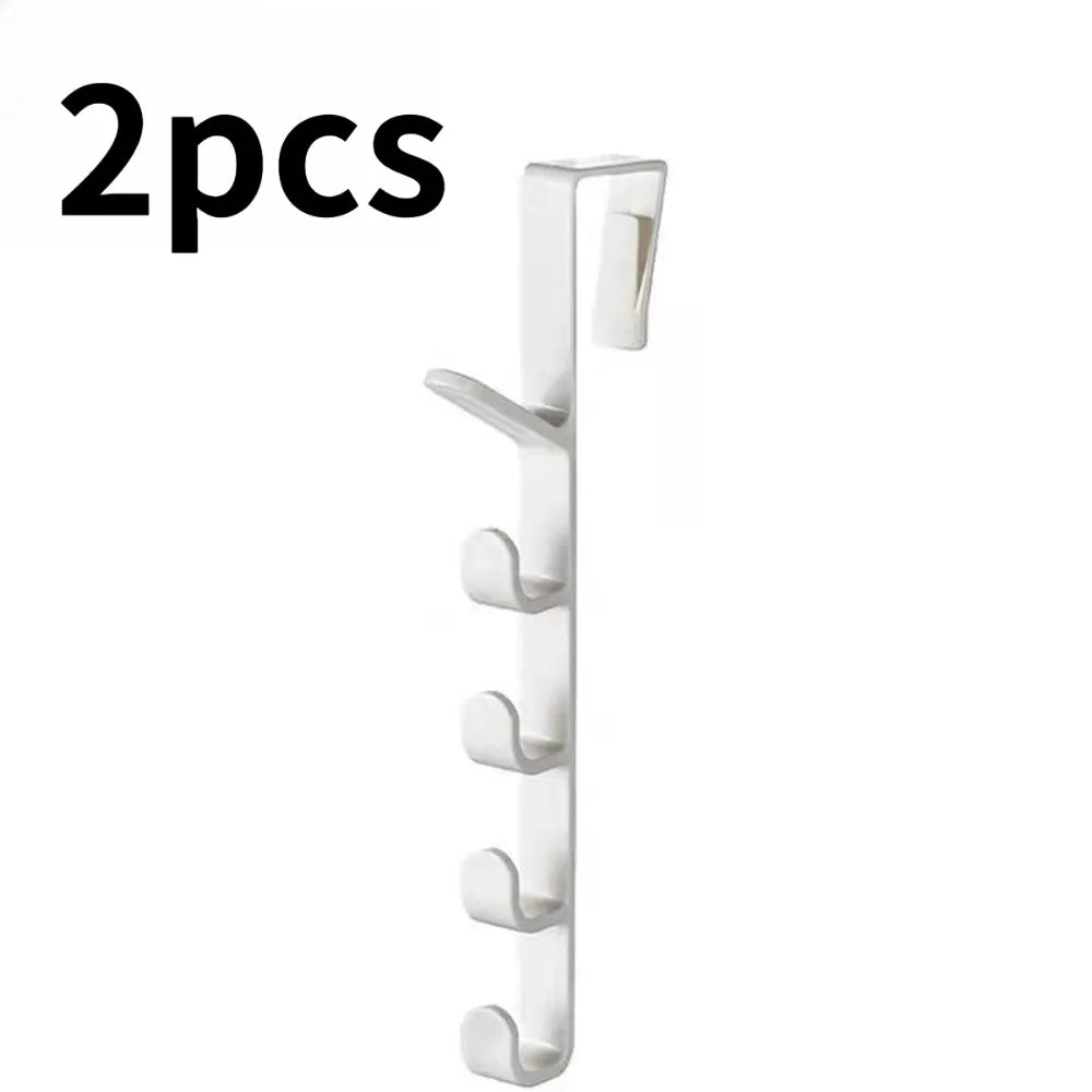 5-Hook Cabinet Door Hanging Rack | Kitchen & Bathroom Organizer