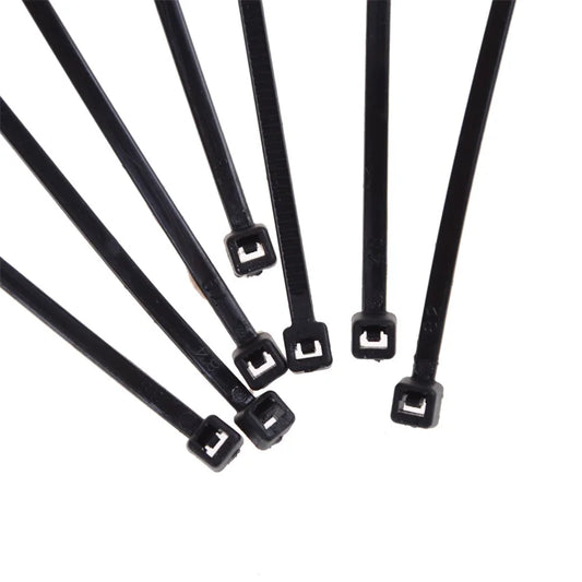 New 100Pcs/bag Nylon Cable Ties Cable Tie Self-locking Plastic Tie White Organiser Fasten Cable Wire Cable Zip Ties Random Color Peaceful Pleasures Health and Wellness Default Title