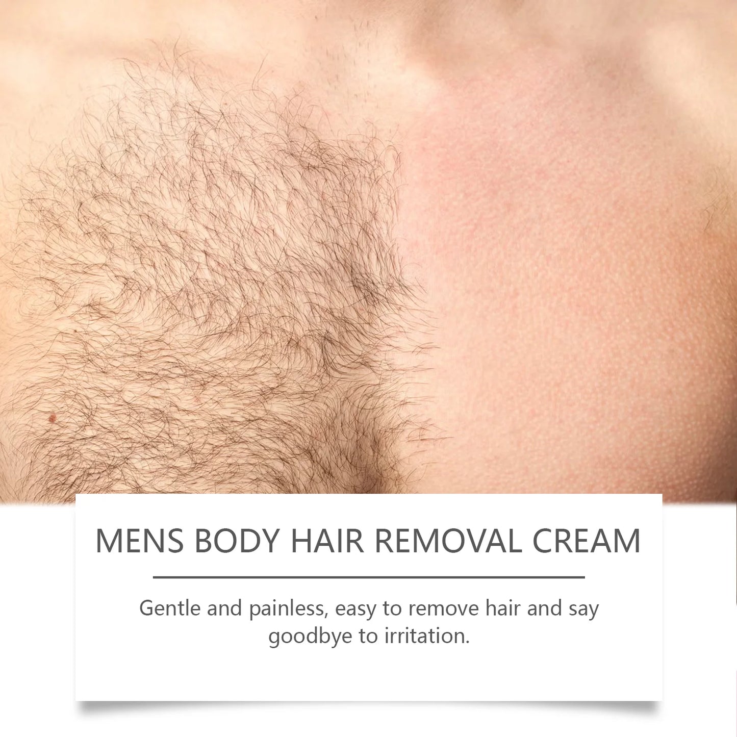 Men's Painless Hair Removal Cream with Scraper – Body & Chest