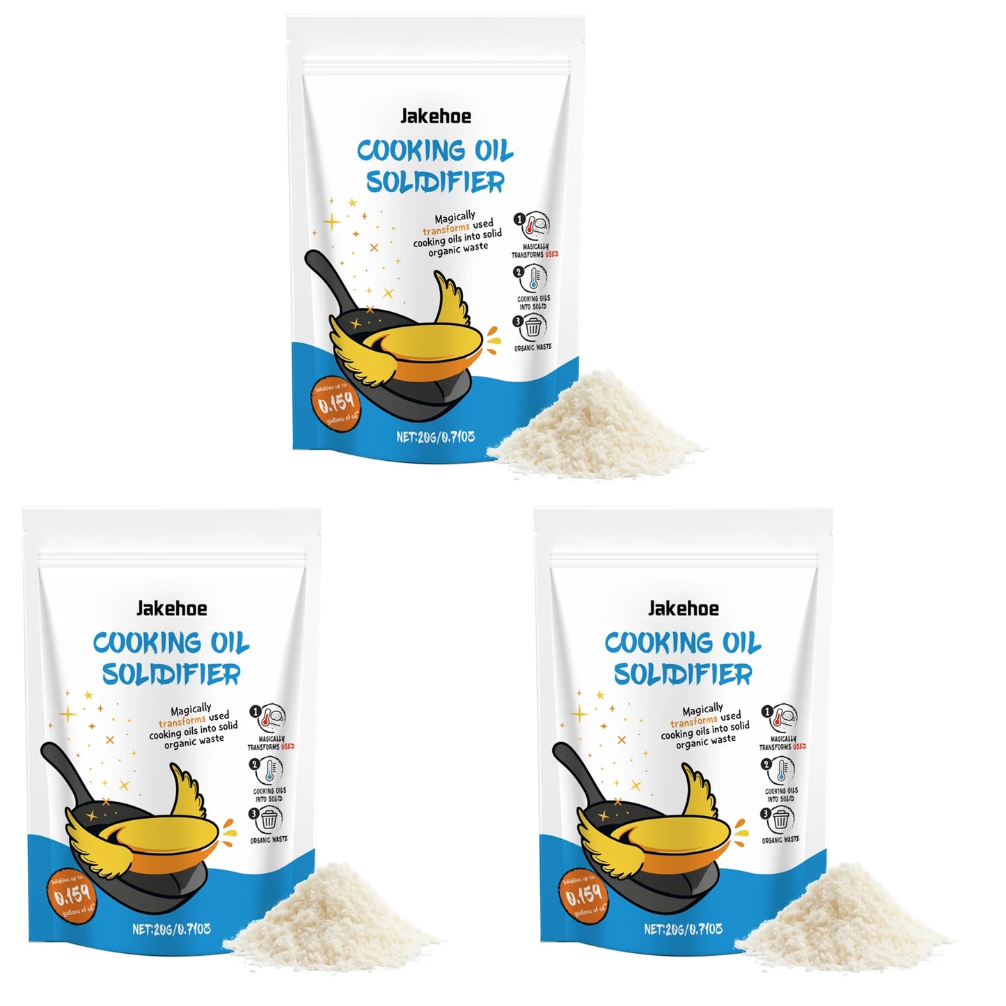 JAKEHOE Cooking Oil Solidifier Powder – Eco-Friendly 20g
