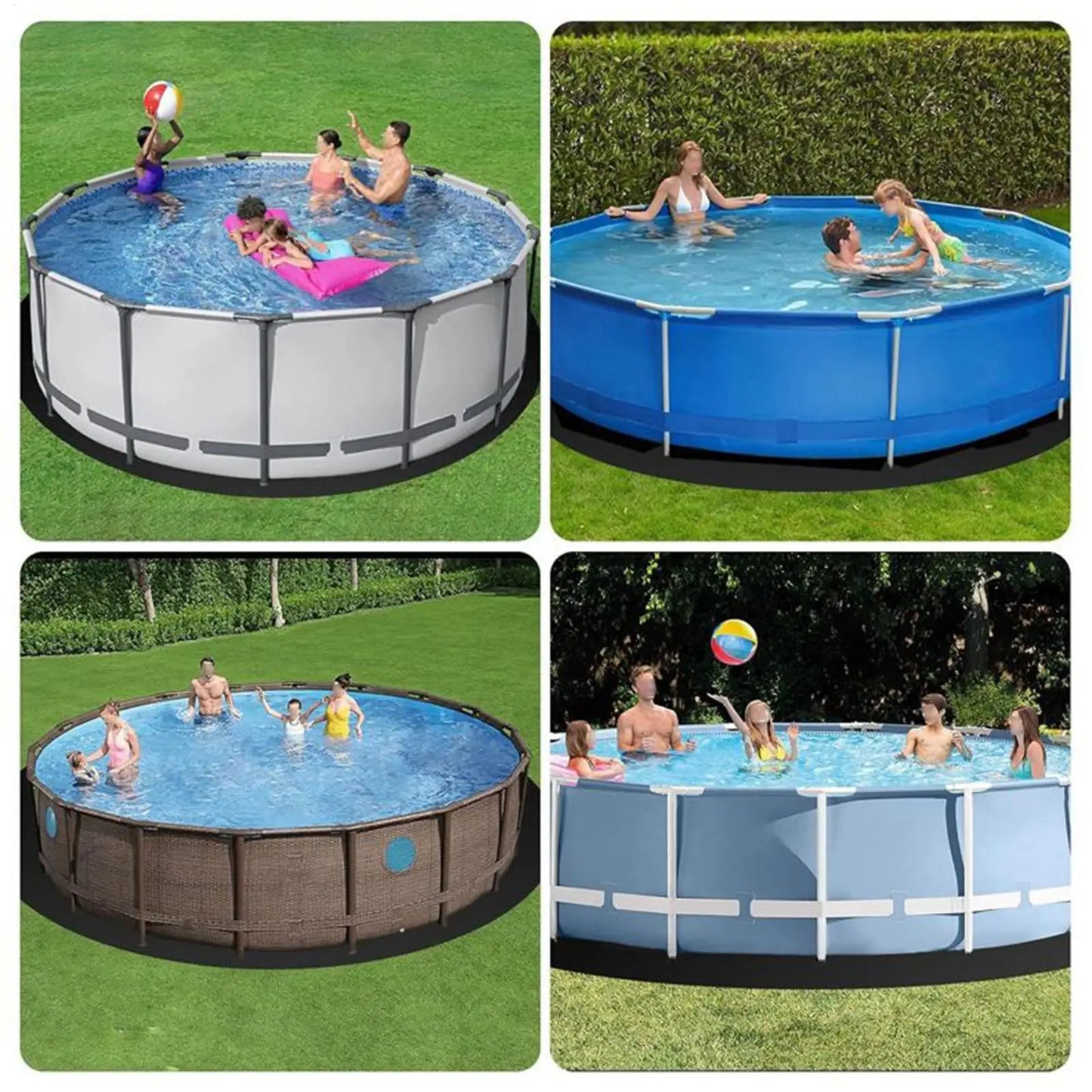Pool Liner Pad Round Tub Mat Pool Protector Ground Pool Protector Non Slip Outdoor Pool Protection Padding Spa Accessories Peaceful Pleasures Health and Wellness