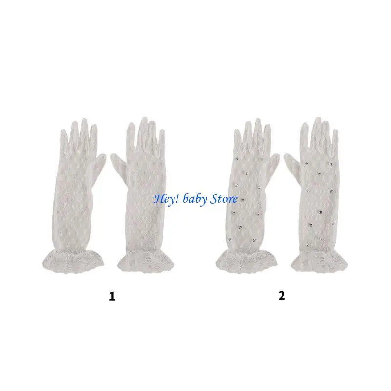 Girls Lace Dress Gloves | Wedding, Birthday & Communion